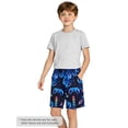 thumbnail image 2 of Beezizac Boys 2-Pack Soft Sleep Shorts Blue Neon Grid & Black Multi-Color Gaming Controller Assorted Pajama Bottoms Sizes 6, 2 of 8