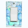 thumbnail image 1 of Metal Light Switch Wall Plate Outlet Cover (2 Teddy Bears Blue Teal With Love Heart Balloon Flower - Single Rocker), 1 of 2
