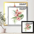thumbnail image 4 of Designart 'Tropical Bouquet With Anthurium Lupine and Leaves On White I' Traditional Framed Art Print, 4 of 4