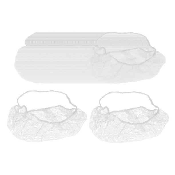 100 protectores de barba desechables de nailon, ligeros y transpirables. Blanco