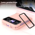 thumbnail image 7 of MonsDirect for 6.7 inch Samsung Galaxy Z Flip 4 5G 2022 Case, Hinge Protection Hard PC Back Shell Anti-Drop Slim Shockproof Full Coverage with Independent Lens Circle for Galaxy Z Flip 4, Pink, 7 of 7