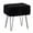 Black, variant on IVV Vanity Stool Ottoman with Storage, Faux Fur Soft Padded Footstools Makeup Seat with Golden Metal Legs & Anti-Slip Adjustable Feet, Black