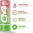 thumbnail image 3 of C4 Smart Energy Drink, Strawberry Guava Flavor, Zero Sugar, Carbonated, 12 oz can (12 Pack), 3 of 8