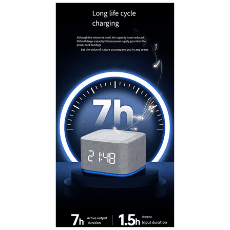 Alarm Clock Sleep Sound Machine 8-Color Night Light 32 Soothing Sounds White Noise Times Digital