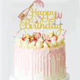 thumbnail image 3 of Cake Toppers HQKJGSYX 7 piezas dorado y rosa para fiesta de cumpleaños, 3 of 6