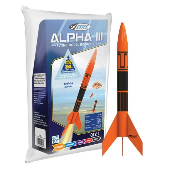Estes 1256 Alpha III Rocket Kit E2X Easy-to-Assemble