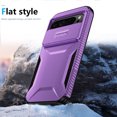 thumbnail image 5 of Allyechgroup Google Pixel 9 Pro Case, Sliding Camera Lens Protective Heavy Duty Shockproof Anti-Scratch Bumper Protective Phone Case for Google Pixel 9 Pro, Purple, 5 of 7