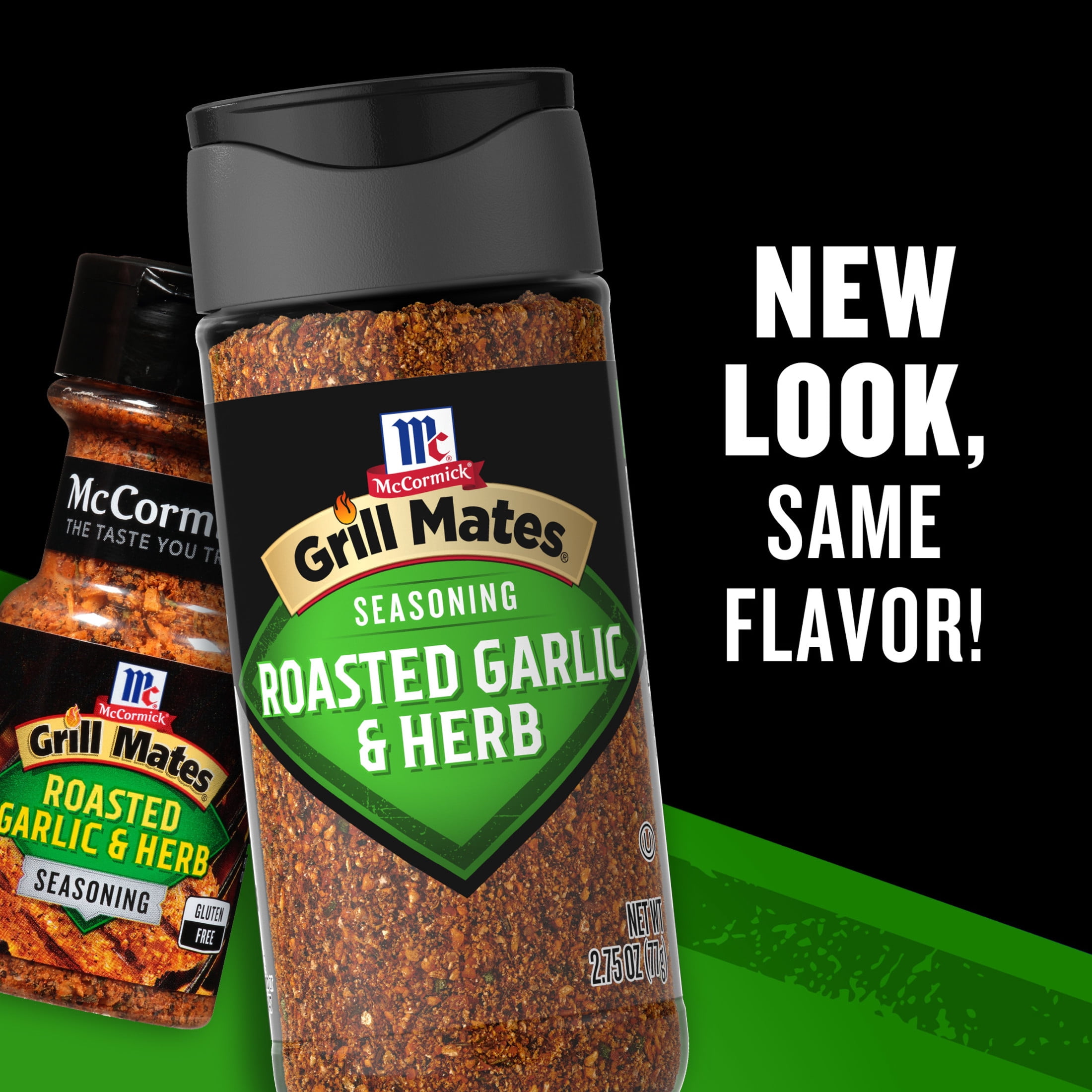 (4 pack) Grill Mates Roasted Garlic & Herb Seasoning, 2.75 oz Bottle