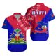 thumbnail image 3 of Camisas hawaianas con estampado 3D para hombre, aniversario de la independencia de Haití, camisas con escudo de armas y bandera de Ayiti, blusas casuales de moda para mujer, 3 of 5