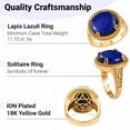 thumbnail image 5 of Birthstone Rings for Women in Plating 18k Yellow Gold Jewelry - Gemstone Ring Size - 10 Statement Jewelry for Her Birthday Gifts, 5 of 6