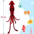 thumbnail image 4 of Calamar gigante Karister de peluche, 105 cm, con 4 peluches de animales marinos, 4 of 9