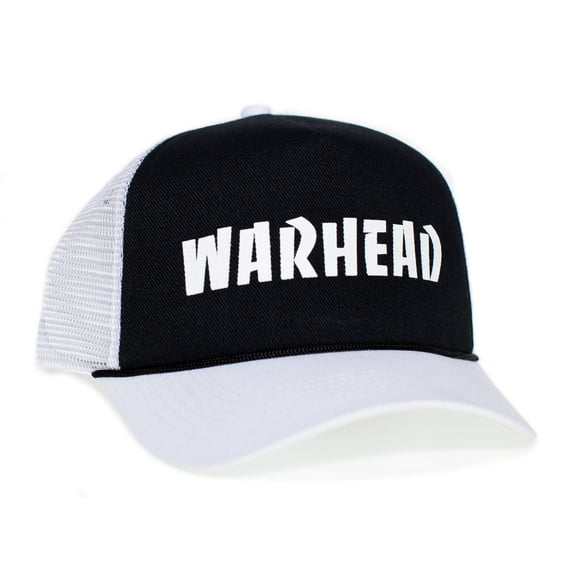 WARHEAD Unisex Adult One-Size Snap Truckers Hat Cap White/Black