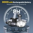 thumbnail image 5 of Rechargeable Headlamp, Ultra-Bright 5 LED Head Lamp with Red White Light,IPX4 Waterproof Headlight,8 Mode Head Flashlight for Outdoor Running Hunting Fishing Hiking Camping Gear, 5 of 6