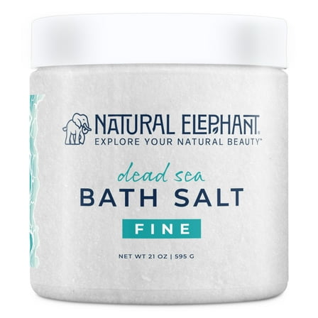 Dead Sea Salt 100% Natural and Pure 21oz Jar by Natural Elephant
