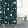 thumbnail image 4 of Pioneer Flower Floral Print Pattern Shower Curtain 84"x72", Bathroom Decorative Shower Curtain Set with 12 Hooks, Waterproof Washable, 4 of 6