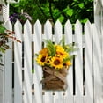 thumbnail image 5 of SMKE Summer Wreath Sunflower Wreaths Basket 17" Summer Seasonal Decor Indoor Outdoor Wreaths for Front Door with Burlap Bow, 5 of 6