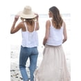 thumbnail image 4 of Blusa de tirantes de lino 100 % TEELYNN para mujer, top corto vintage sin mangas, blusas de verano 2023, ropa de playa bohemia, camisola informal para mujer, 4 of 5