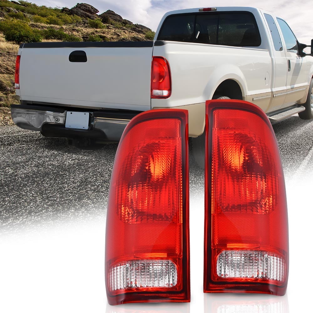 CROSSDESIGN Tail Lights Left &Right Fit for Ford F-150 1997-2003/F-250 F-350 Super Duty 1999-2007