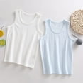thumbnail image 2 of Tao Tao Girl's Camis & Tanks Top 2 Pack Kids Comfort Breathable Dance Tank Tops Soft Undershirts Camisole Cotton Sleeveless T-Shirt Tank Tops Tees For Kids Multiple Color Blue 2 2 Years, 2 of 3