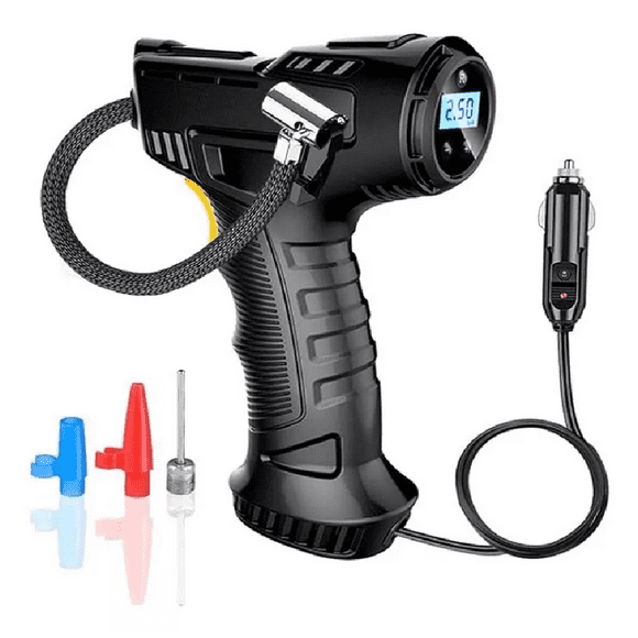 Compresor Inflador Bomba Aire Llantas Portátil 12v Auto LCD BLOOSOM