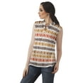 thumbnail image 3 of Moomaya Printed Mandarin Collar Tunic Sleeveless Casual Tank Top Summer Wear, 3 of 6