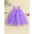 thumbnail image 2 of Bagilaanoe Toddler Baby Girl Party Dress 3D Butterfly Sleeveless A-line Princess Dresses 6M 12M 18M 24M 3T 4T Kids Casual Swing Sundress, 2 of 8
