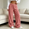 thumbnail image 6 of Yirov Fluffy Pajama Pants for Women Comfy Soft Fuzzy Pj Bottoms Loungewear Drawstring Fleece Sleepwear for Winter, 6 of 7