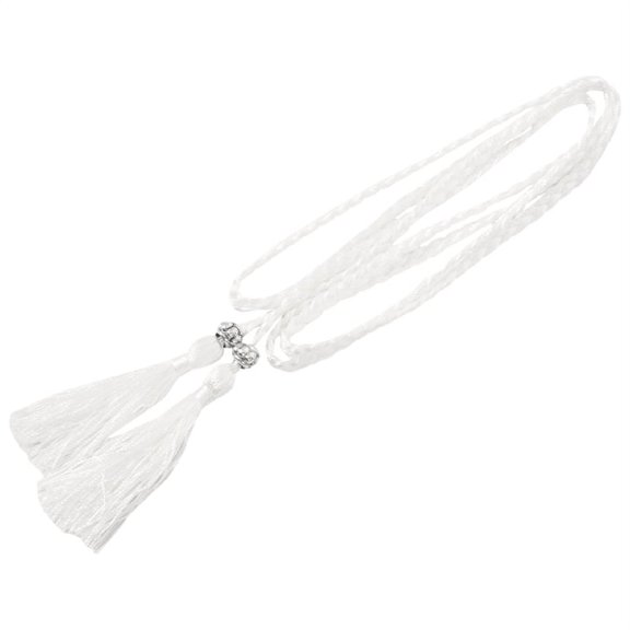 Woven tassel belt knot decorated waist chain waist rope White