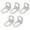 White, variant on BE-TOOL 5Pcs Metal Bracket Plate L-Shaped Right Angle Shelf Connector Heavy Duty Mending Curved Plate Black