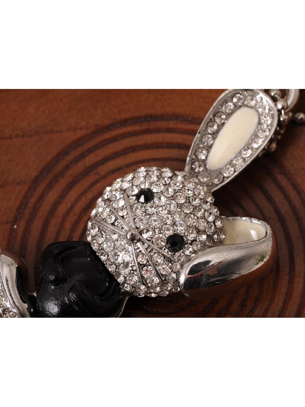 Alilang Rabbit Pendant Cute Animal Bunny Rhinestone Necklace for Women Gift