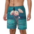 thumbnail image 2 of Haiem Flowers in Glass Vase Mens Swim Trunks with Compression Liner 2 in 1 Swimming Shorts Stretch Swimwear Quick Dry,Board Shorts-Small, 2 of 9