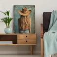 thumbnail image 5 of Qisvanset Framed Canvas Wall Art, 12x16 Inch Romans Blue Coastal Cowboy Bible Wall Print, 5 of 5