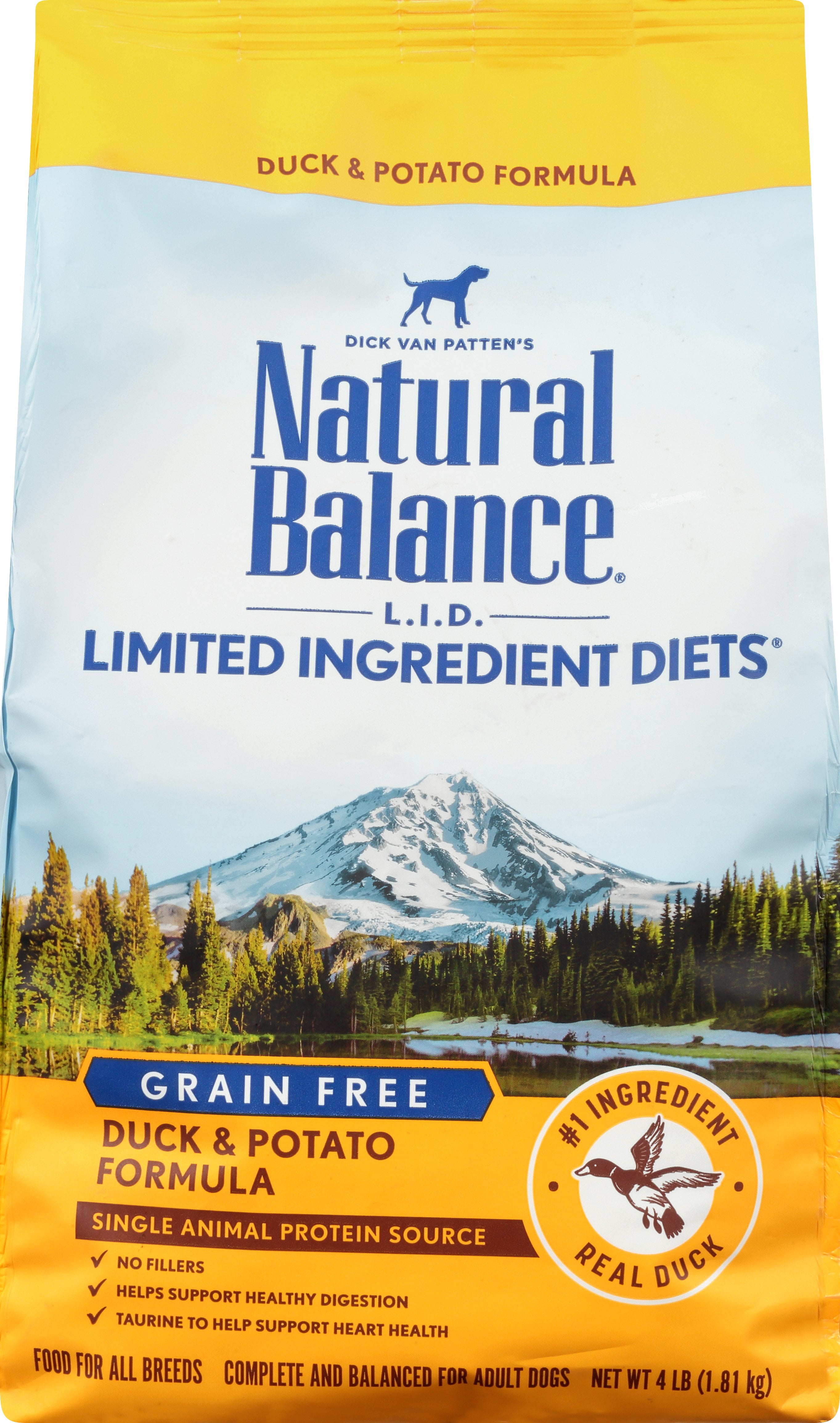 Natural Balance Pet Foods Limited Ingredient Reserve Grain Free Duck & Potato, 4 lb
