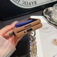 thumbnail image 7 of ELEHOLD Bling Magnetic Case for Samsung Galaxy Z Fold 7 2025,Full Rhinestone Crystal Glitter Magnetic Shockproof Cover for Women with Detachable Beaded Wrist Strap,Gray, 7 of 7