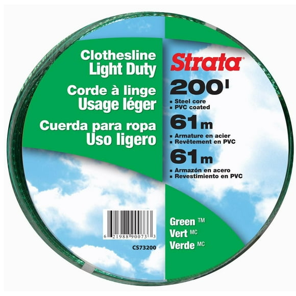 Corde à linge verte pour usage léger de Ben-Mor 61 m/200 pi