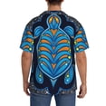 thumbnail image 3 of Pofeuu Turtle Print Mens Casual Short Sleeve Shirts Beach Summer Spread Collar Pocket Tops Men's Casual Short-sleeved Shirt-XX-Large, 3 of 5
