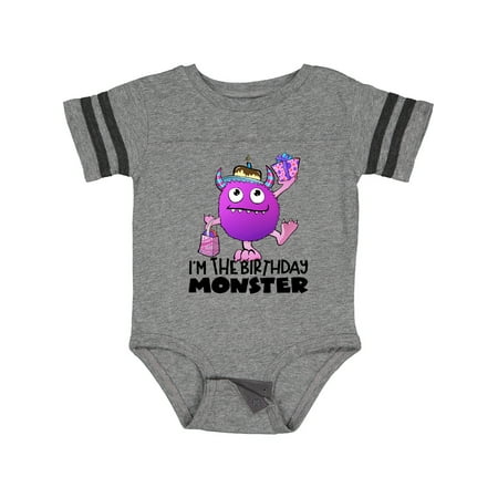 

Inktastic I m the Birthday Monster- Purple Gift Baby Boy or Baby Girl Bodysuit