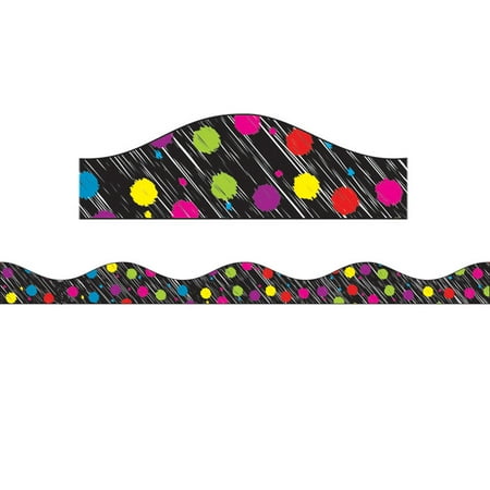 - BIG MAGNETIC BORDER BLACK SCRIBBLE COLOR DOTS
