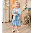 thumbnail image 4 of Lollipie Toddler Girl Sleeveless Dresses and Long Sleeve Ruffle Cardigan 2 Piece Fall Outfits for 2-7T, 4 of 7