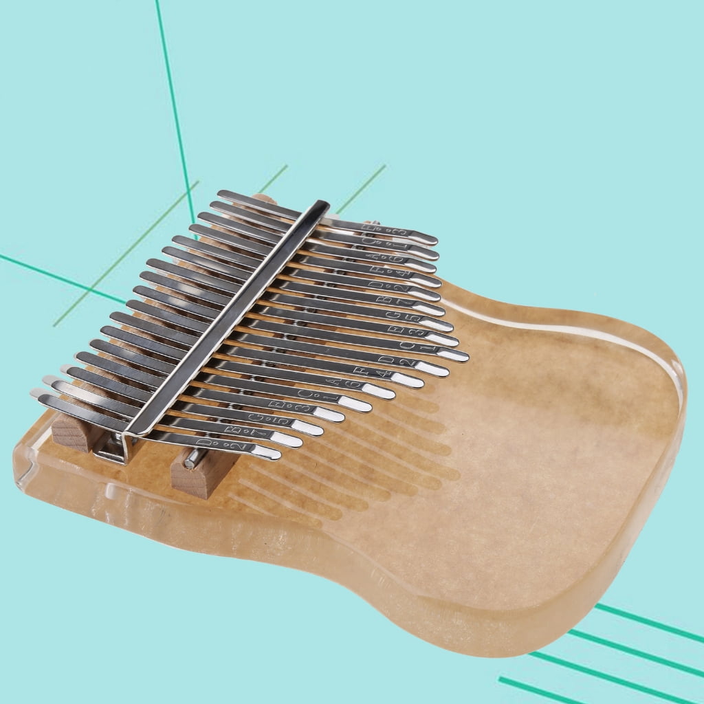 BQBQERT Thumb Piano Kalimba Instrument 17 Keys Acrylic Finger Piano Musical Instrument with Tuning for Beginner