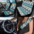 thumbnail image 2 of Uorisanigo Western Aztec 10 Pieces Cars Seat Covers Full Set with Steering Wheel Cover and Car Seat Belt Pad Cover Car Water Cup Coaster Keychains Comfortable Elastic Suitable for Cars, SUVs, 2 of 7