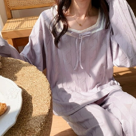 

CoCopeaunt Pajamas female spring and autumn models long-sleeved students can wear outside the sweet ins wind new winter home wear set