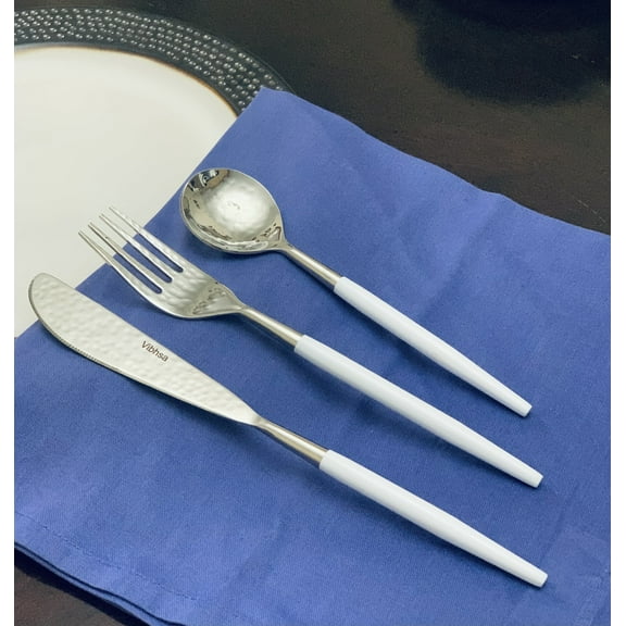 Vibhsa Stainless Steel Set of 18 Pieces (Dinner Knife, Dinner Fork, Soup Spoon)