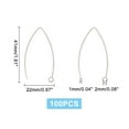 thumbnail image 4 of 1Box 304 Stainless Steel Marquise Ear Wire Stainless Steel Color 41x22x1mm 18 Gauge Hole: 2mm 100pcs/box, 4 of 6