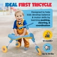 thumbnail image 2 of Tricycle KIDRIM Foldable for Toddlers 1-3 Years Blue, 2 of 4