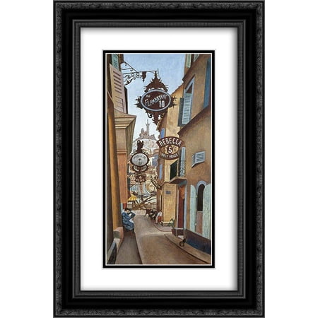 Edward Wadsworth 2x Matted 16x24 Black Ornate Framed Art Print 'Rue de la Reynarde, Marseilles, France'