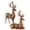 Gold, variant on Promotion! 1 Pair Of Resin Handicraft Ornaments, Standing And Prone Position, Inlaid With Precious Beads, Couple Deer Ornaments