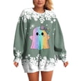 thumbnail image 5 of Godom Halloween Sweatshirts for Women Trendy Ghost Graphic Sweatshirt Oversized Crewneck Long Sleeve Fleece Pullover Sweaters, 5 of 6