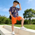 thumbnail image 5 of Dailycode Small Short Sleeve Button Down Shirts Retro Neon Headphones Casual Shirt 3-10 Years, 5 of 9