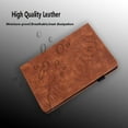 thumbnail image 4 of ELEHOLD for Kindle 7 inch Universal 2024 Released Paperwhite12th/Colorsoft Signature/Signature Case,Premium Embossed PU Leather Folio Cover with Card Holder Anti-Slip Multi-Angle Stand Case,Brown, 4 of 7